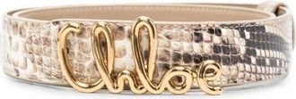 Chlo&eacute; Belt Leather Beige Chloe Iconic