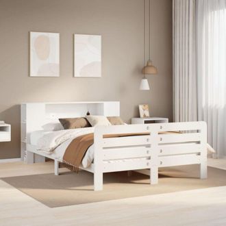 vidaXL Vidaxl - Estructura De Cama Sin Colch&oacute;n Madera De Pino Blanca 150x200 Cm