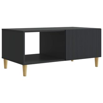 vidaXL Mesa De Caf&eacute; Negro 90 X 50 X 40 Cm Madera De Ingenier&iacute;a Vidaxl