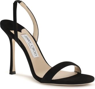 Jimmy Choo London Womens Jenn Sandals Black Calf Leather Bos Taurus