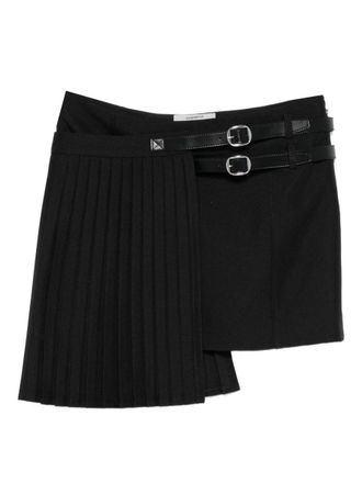 Coperni Black Mini Skirt With Asymmetric Hem