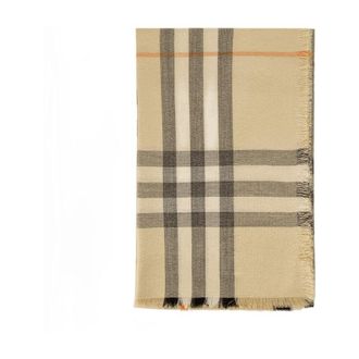 Burberry Wool Check Scarf - Beige