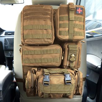 OEM Organizador T&aacute;ctico Universal Para El Asiento Trasero Del Veh&iacute;culo Con 5 Bolsillos Molle Extra&iacute;bles Para Todo Tipo De Veh&iacute;culos Como Jeep, Camioneta, 