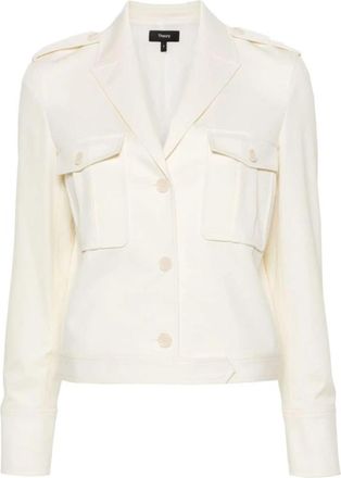 Theory BXY Militaire Jas - Dames - Blazers - Beige - XS - Wol - Jassen