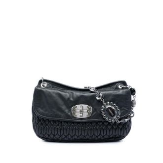 Miu Miu Pre-owned Miu Miu Matelasse Nappa Crystal Flap Crossbody Ladies RHIED0ODP3O4VCO0