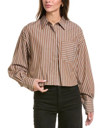Rag & Bone Rag & Bone Marin Cropped Striped Shirt