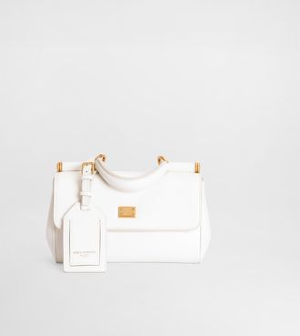 Dolce & Gabbana Mini My Sicily Handbag In Calfskin - Woman Handbags White Onesize
