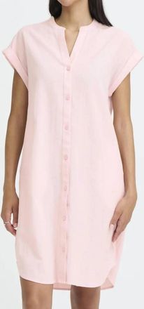 b.young Ellana Shirt Mini Dress In Parfait Pink