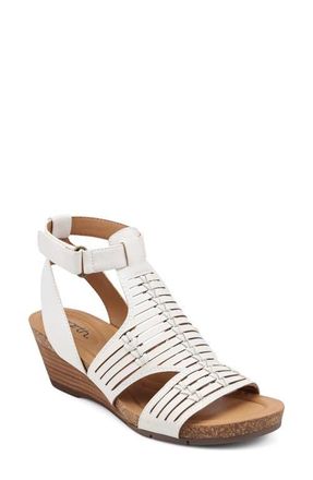 Earth Helodie Wedge Sandal in Ivory at Nordstrom, Size 6.5