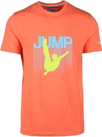 Dirk Bikkembergs tshirt - Heren - T-shirts - Oranje - M - Katoen - Tops