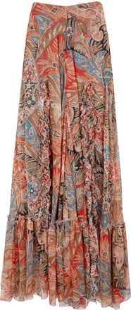 Etro Long Skirt With Ruffles