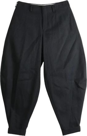 Comme Des Gar&ccedil;ons Wool Tweed Balloon Pants - Heren - Wijde Broeken - Zwart - M - Tweed - Broeken