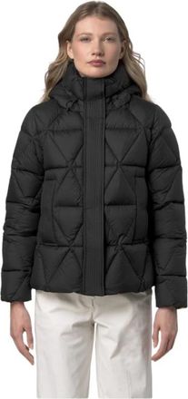 K-Way Piumino Nero Corto E Imbottito In Nylon - Dames - Winterjassen - Zwart - M - Nylon - Jassen