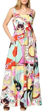 Ciebon Lillias Cotton Maxi Sundress in Pink Multi at Nordstrom Rack, Size X-Small