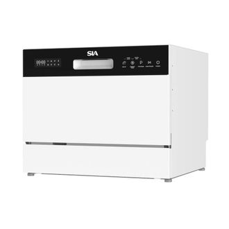 Sia Table Top Dishwasher, 6 Place Settings, 8 Programs, White - TTD6WH