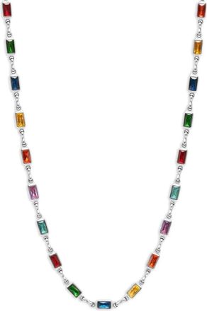 Nialaya Collana con pietra rettangolare - Argento