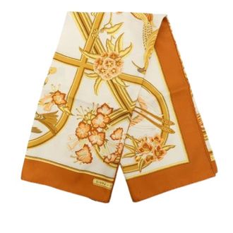 Herm&egrave;s Pre-owned Caraibes Zijden Sjaal - Dames - Pre-owned - Bruin - Maat: ONE Size Zijde