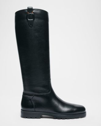 Santoni Bess Leather Knee-High Boots