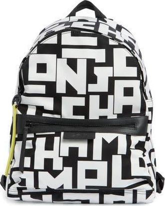 Longchamp Le Pliage Medium Backpack in Black/White at Nordstrom Rack