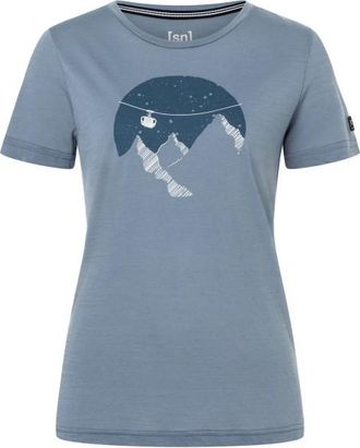 super.natural Winter Gondola Tee Merinoshirt f&uuml;r Damen | grau