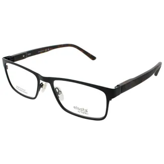 Elasta Mens Black Rectangular Eyeglass Frames Elasta-E-3128-0003-54