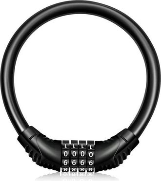 OEM Candado Port&aacute;til Para Bicicletas Con Cable, Candado Con C&oacute;digo De 4 D&iacute;gitos, Ideal Para Asegurar Bicicletas, Motocicletas Y Ciclomotores