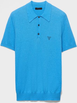 Prada Short-sleeved cotton polo shirt