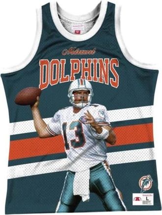 Mitchell & Ness Groene Tanktop Dan Marino - Heren - Fitness - Groen - XL - Fitness