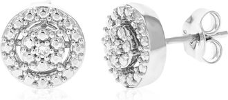 Vir Jewels 1/20 cttw Lab Grown Diamond Composite Earrings in Sterling Silver With Push Backs For Women