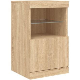 vidaXL Sideboard with led Lights Sonoma Oak 41x37x67 cm Vidaxl
