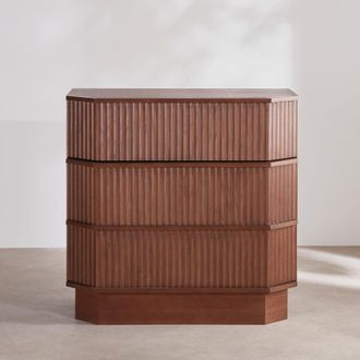 Maisons du monde Cómoda alta de 3 cajones 102 cm