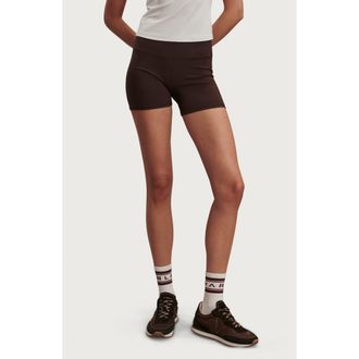 Varley FreeSoft High Waist Shorts in Coffee Bean at Nordstrom, Size X-Small