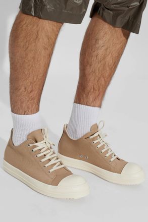 Rick Owens Low Sneaks Sports Shoes, Mens, Beige