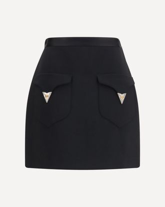 Versace Wool mini Skirt Female 42