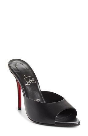 Christian Louboutin Miss Z Pointed Toe Sandal in Black/Black at Nordstrom, Size 11.5Us