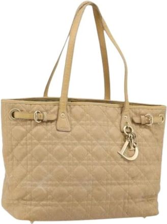 Dior Pre-owned Tote Bags, female, Brown, Size: ONE SIZE Pre-owned Canvas Tote Bag