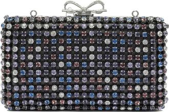 Self Portrait Multi Crystal Clutch Bag - Dames - Clutches - Zwart - ONE Size - Polyester - Tassen