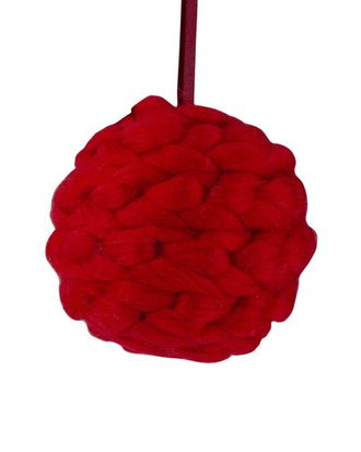 Northern Lights Discontinued Northlight 5.5In Red Yarn Ball Hanging Christmas Ornament