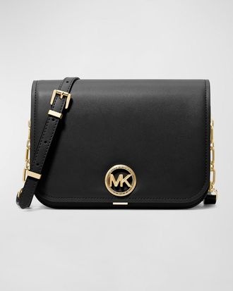 Michael Kors Delancey Medium Leather Crossbody Bag