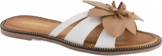 Andrea Womens Decorative Flower Sandal In White