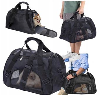 OEM Transport&iacute;n R&iacute;gido Para Gatos, Perros Y Otros Animales, Bolsa De Viaje, Colchoneta Suave Gratis
