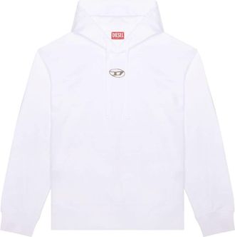 Diesel S-Macs-Od cotton hoodie - men - Cotton - XXXL - White