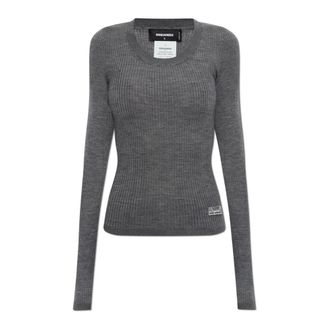 Dsquared2 Dames, Truien, Grijs, Maat: 2XS Wol