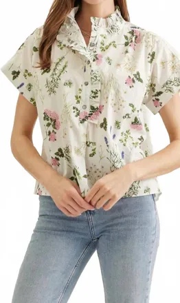 Entro Maren Meadow Blouse In Ivory