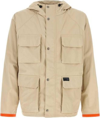 Fay Mens Beige Nylon Windbreaker - Nude - Size X-Large