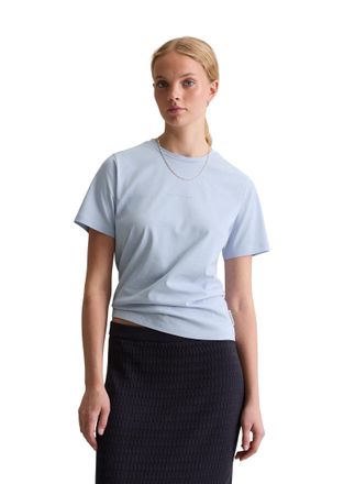 Marc O'Polo Denim T-Shirt MARC OPOLO DENIM, Damen, Gr. XS, blau (pearl blau), Single Jersey, Obermaterial: 100% Baumwolle, regular fit, Rundhals, Shirts T-Shirt, Basic,