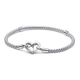 Pandora Ladies Moments Studded Chain Bracelet, Size 16 cm