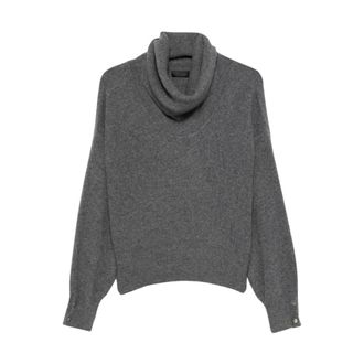 Liu Jo Turtleneck van pure wol - Dames - Coltruien - Grijs - XS - Wol - Truien & Vesten