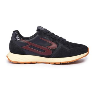Baldinini Su&egrave;de en leren sneaker - Heren - Schoenen - Blauw - Maat: 40 EU Su&egrave;de