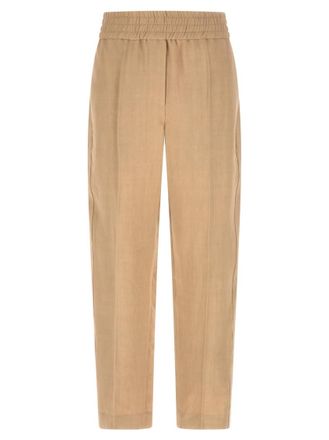 Brunello Cucinelli Beige Baggy Pull-Up pants